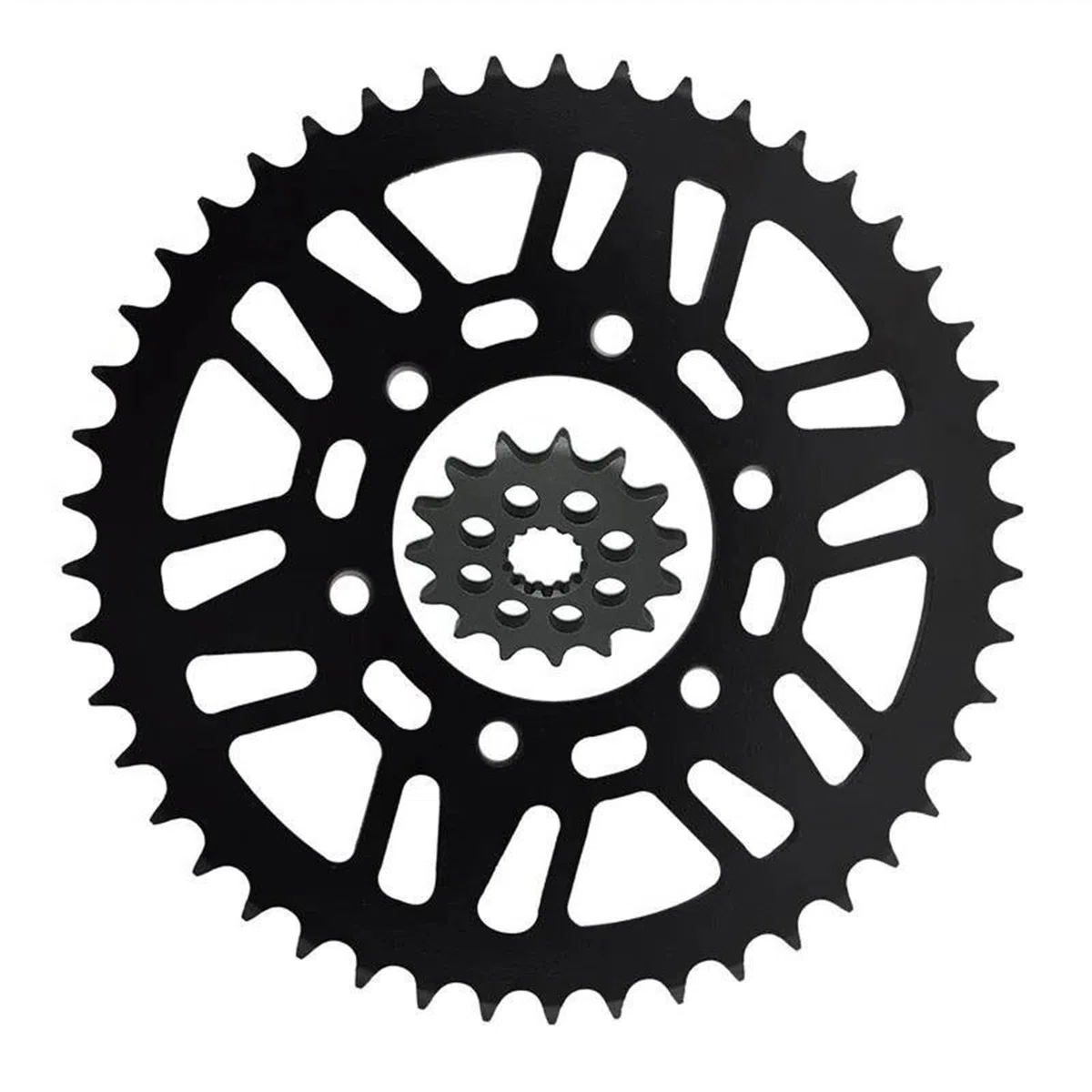 Pièce de pignon pour Kawasaki EN650 BFF/BGF/DHF/DJF/DKF/DLF pour Vulcan-S ABS 2015-2020 2019 2018 2017 2016 520 CNC 15T 46T Pignon De Moto Avant Arrière(15T 46T)