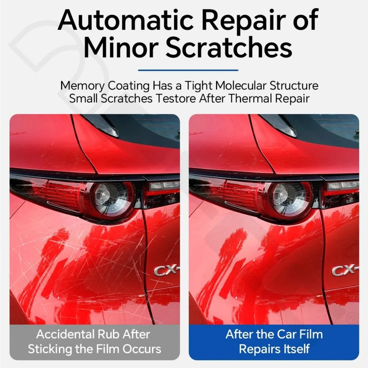 Film de protection de peinture PPF en TPU pour Mazda CX-30 2020-2025 - Ajustement personnalisé - Revêtement transparent - Résistant aux rayures et auto-cicatrisant - Accessoires de finition