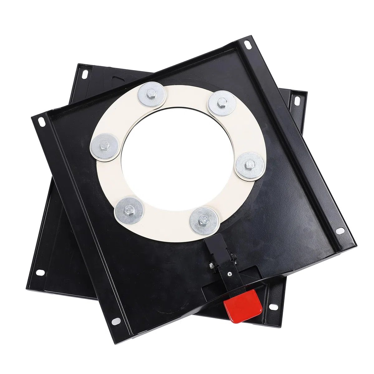 Base Pivotante de Siège Robuste, Rotation à 360 Degrés, Plaque de Montage de Plateau Tournant de Siège de Camping-Car en Acier au Carbone pour Camping-Car et Véhicule Commercial