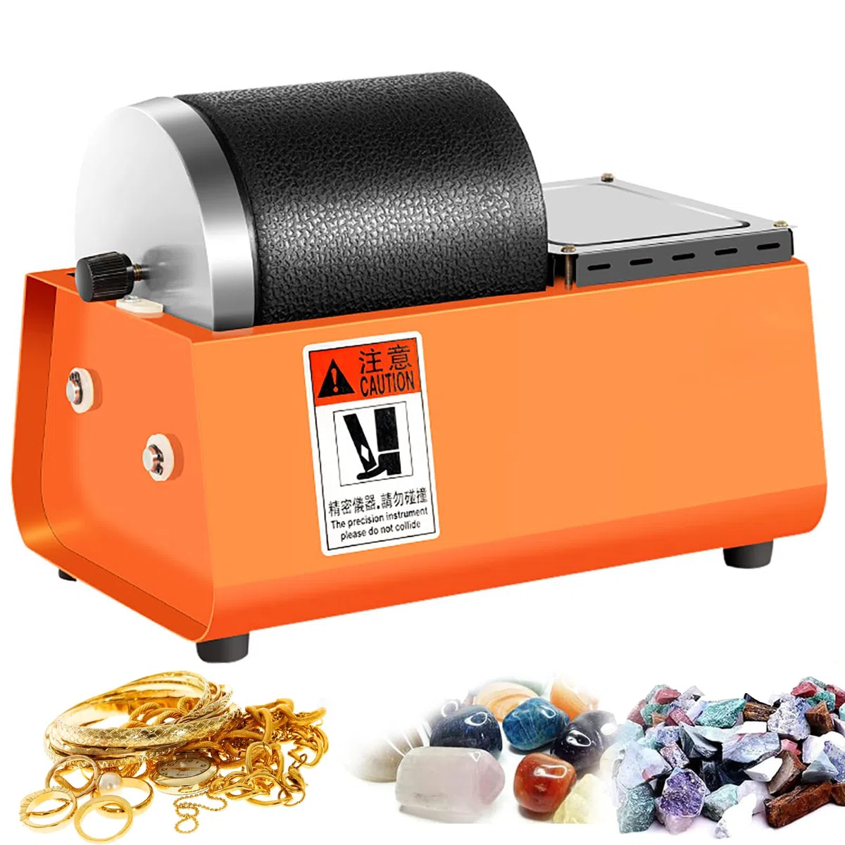 Polisseuse électrique pierres, rotative de 16 W avec vitesse réglable, faible niveau sonore, capacité de 2,5 kg les loisirs créatifs, les bijoux, les pierres, le verre et les métaux.