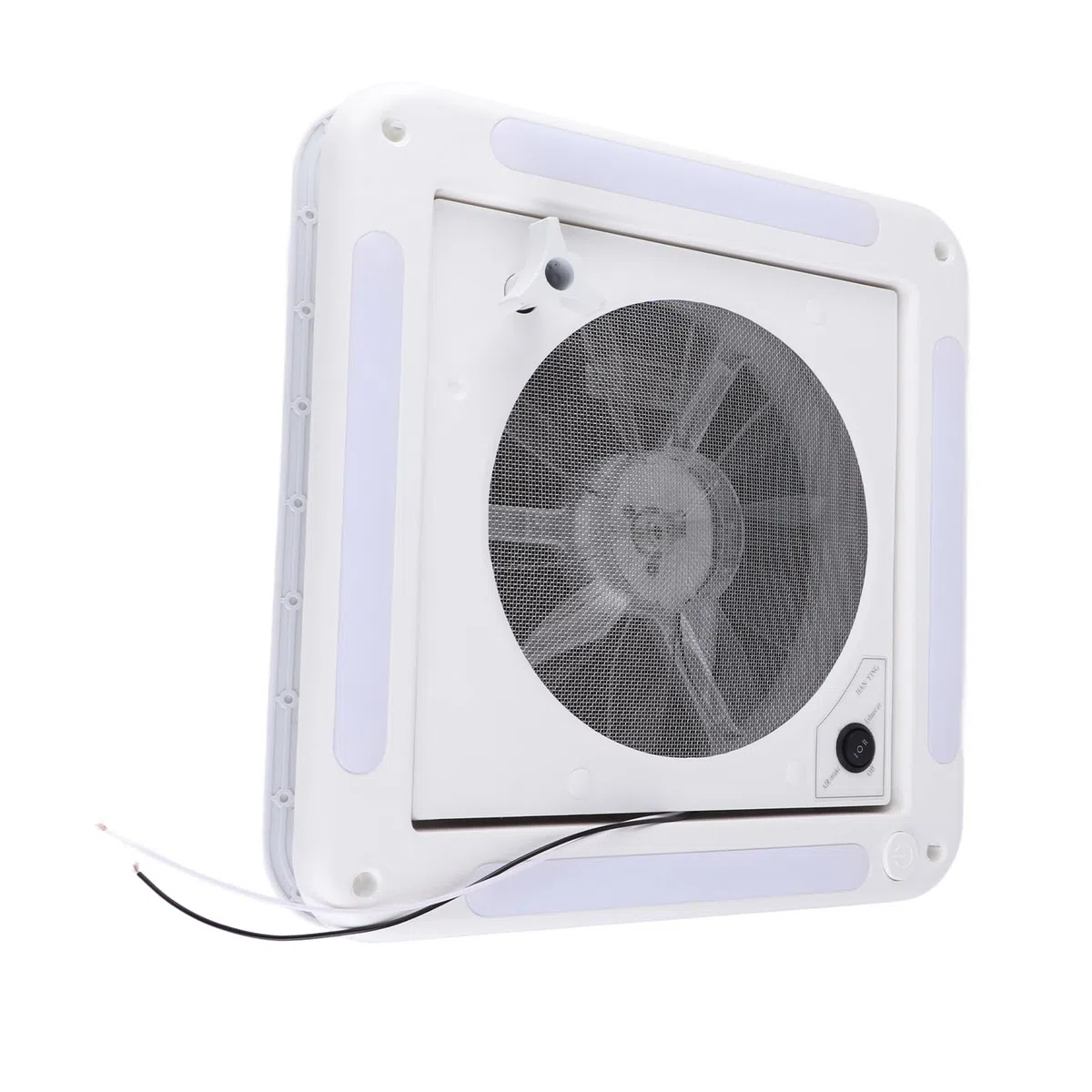 Ventilateur de So sur le toit pour ventilateur de So sur le toit du ventilateur d'échappement RV 12 V 360 x 360 mm 10 Lames Sortie D'entrée D'air à Double Mode 4 Lumière LED pour Remorque Camp
