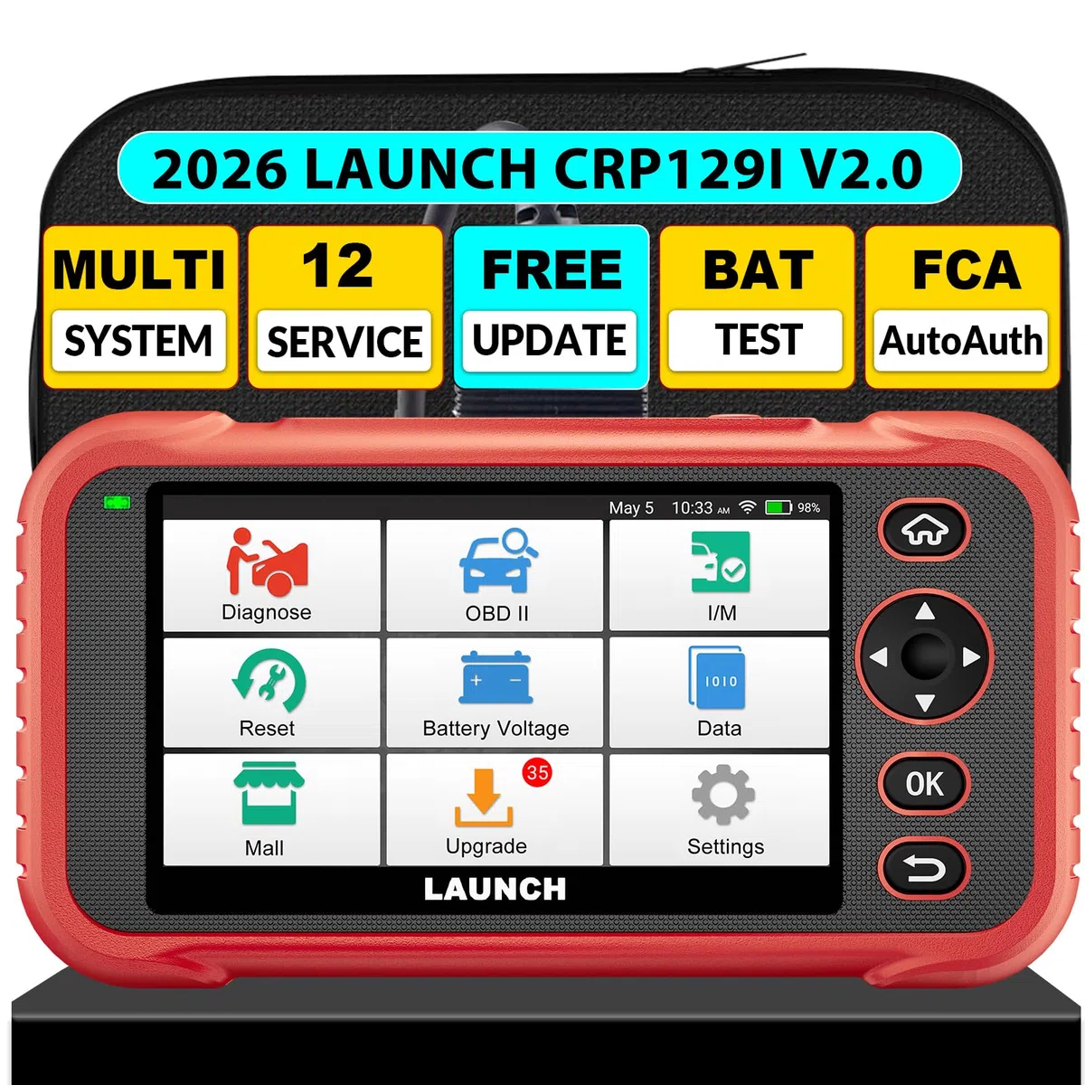 Launch CRP129I Elite OBD2 Scanner, Moteur/ABS/SRS/Lecteur de Code de