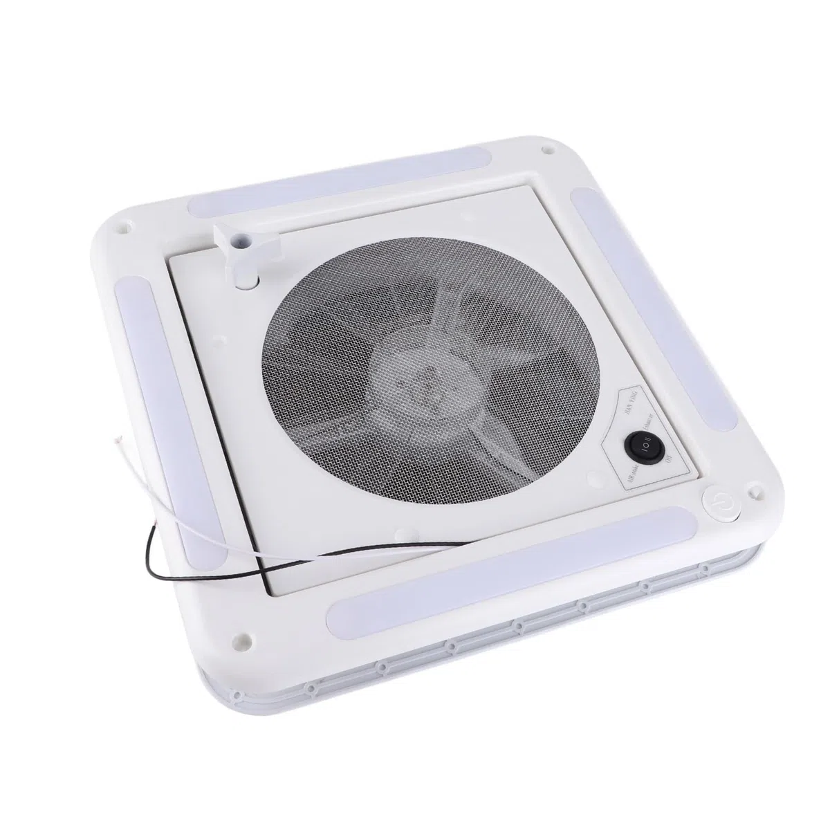 Ventilateur de So sur le toit pour ventilateur de So sur le toit du ventilateur d'échappement RV 12 V 360 x 360 mm 10 Lames Sortie D'entrée D'air à Double Mode 4 Lumière LED pour Remorque Camp