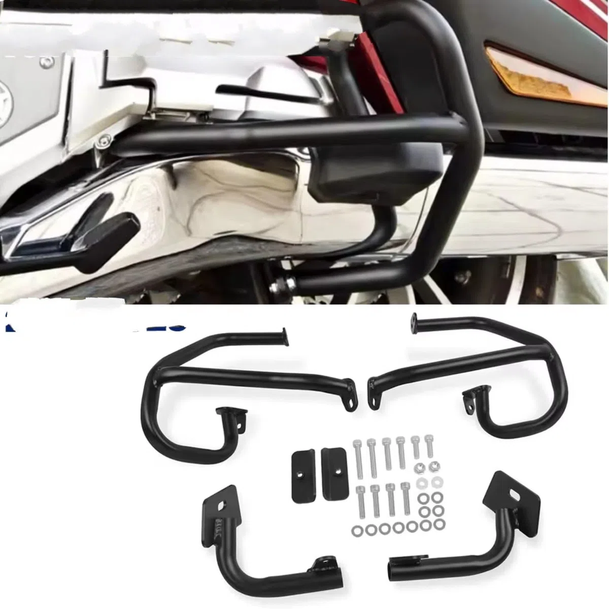 Compatible avec Goldwing 1800 GL1800 2018 – 2025 Barre Sécurité Arrière Moto Protection Moteur Bunper